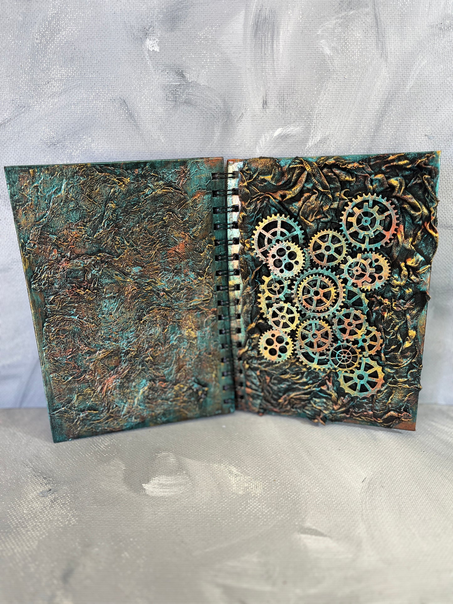 A5 journal: Steampunk cogs