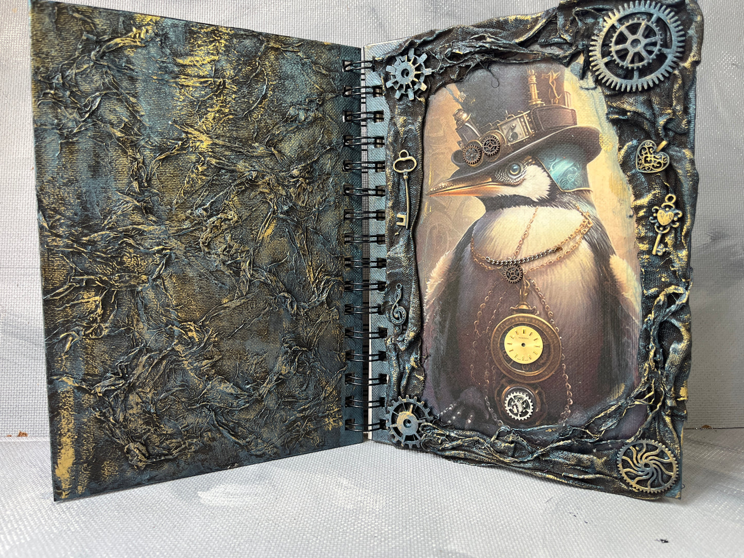 A5 journal: Steampunk penguin