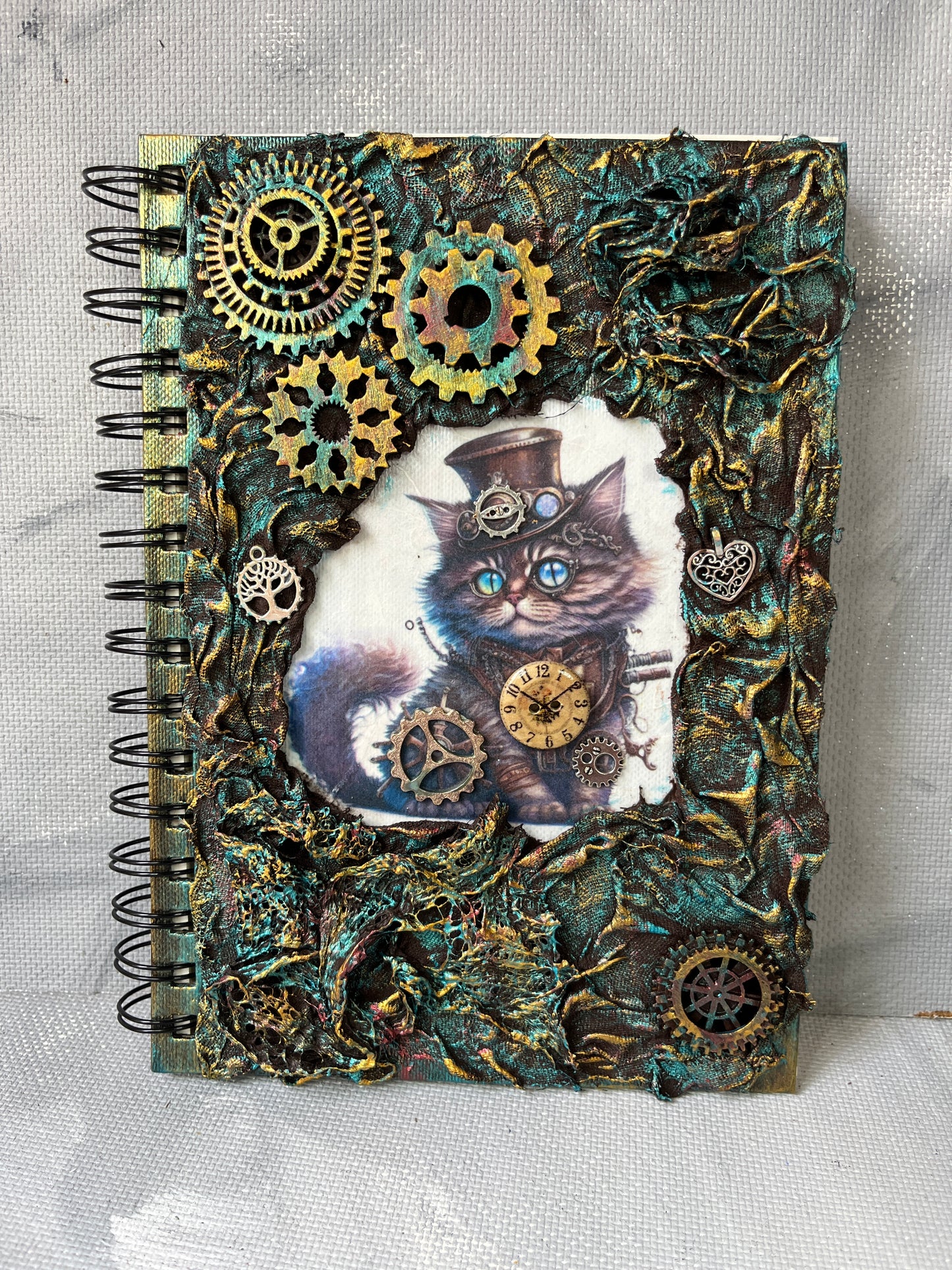 A5 journal: Steampunk Cat