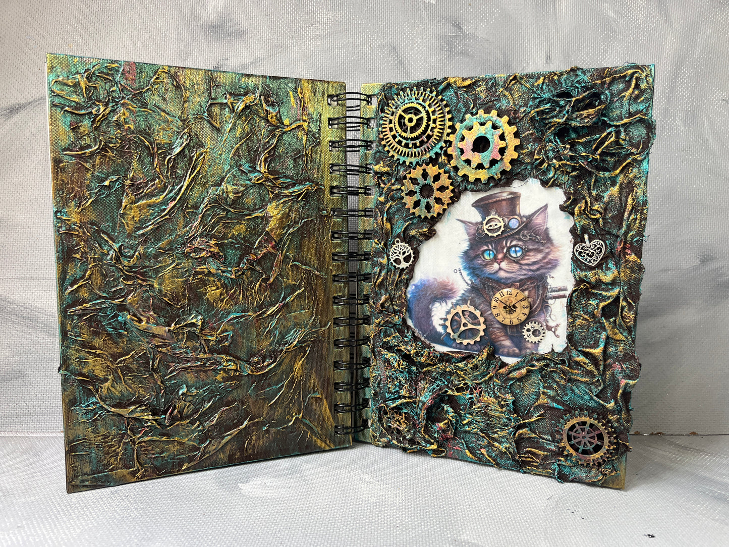A5 journal: Steampunk Cat