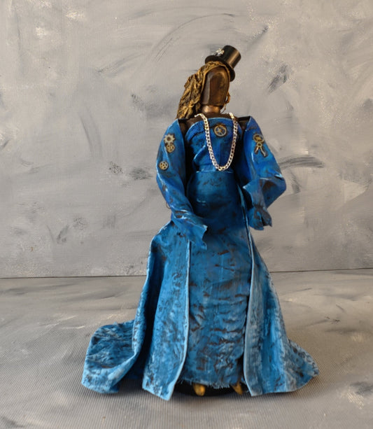 Steampunk Lady Blue Dress