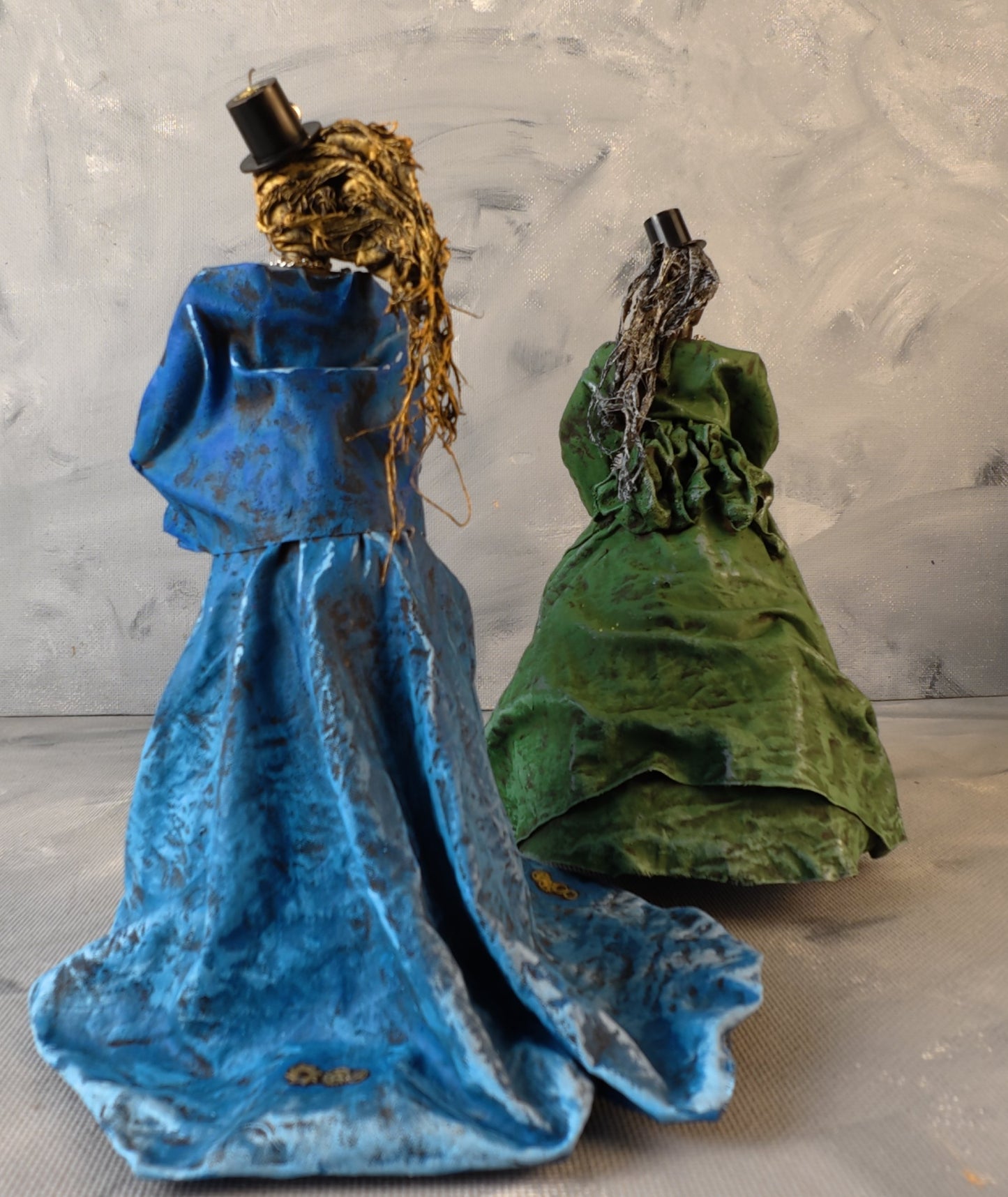 Steampunk Lady Blue Dress