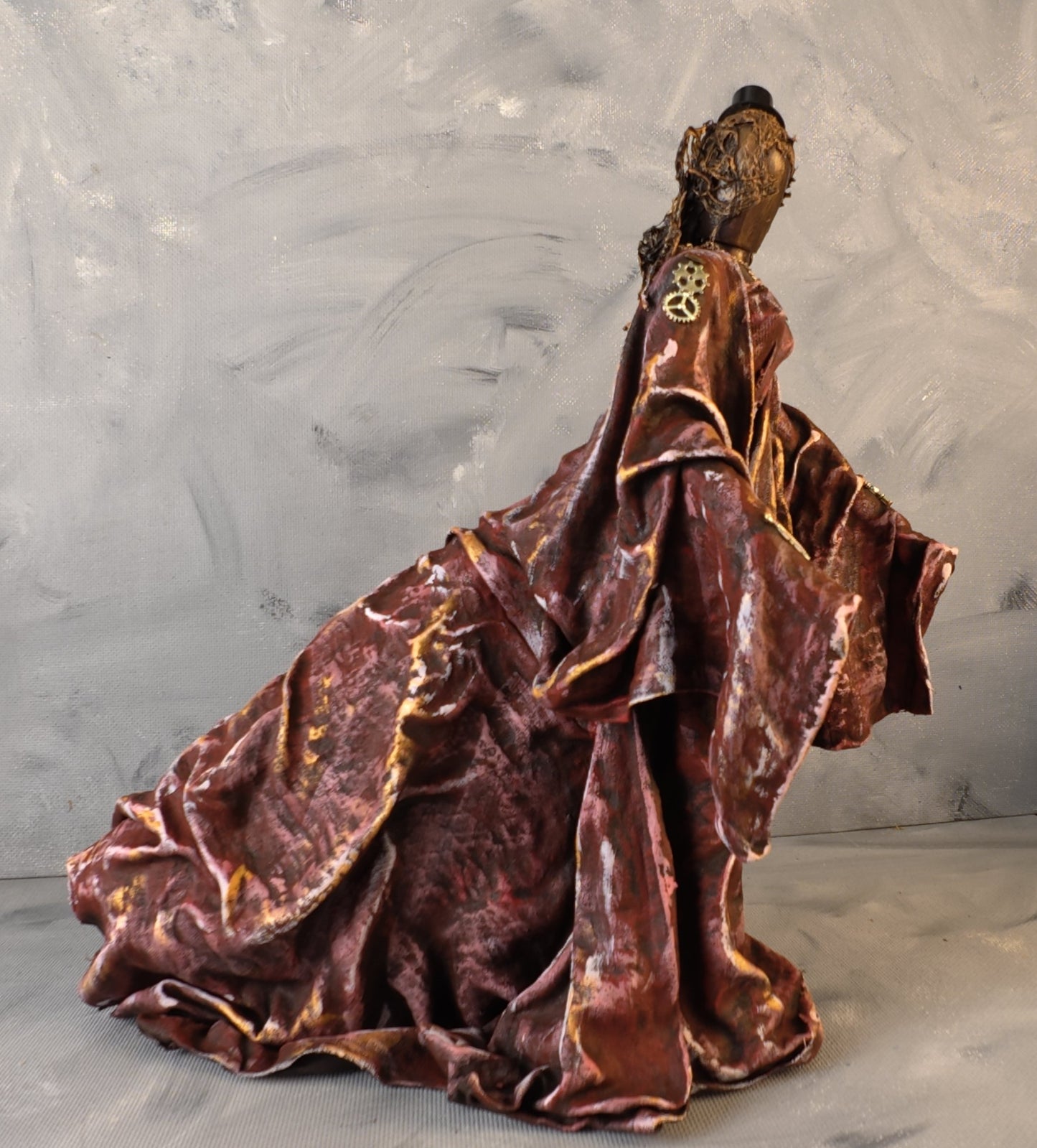 Steampunk Lady Red Dress