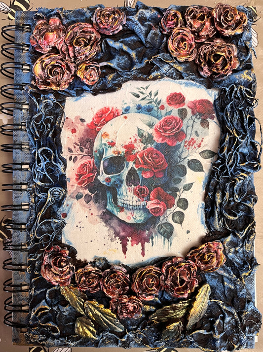 A5 journal: Skull and Roses