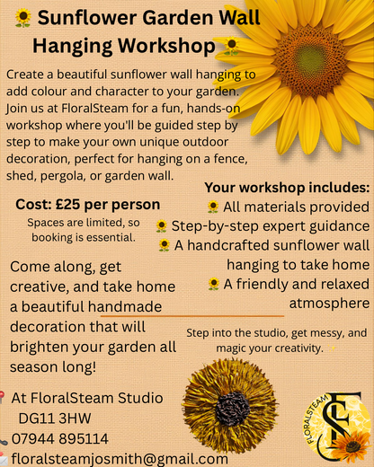 FloralSteam Sunflower Wall Art workshop