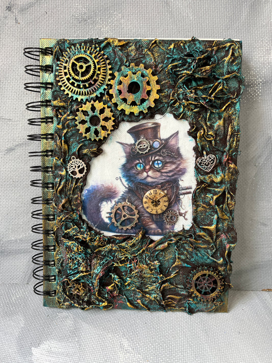 A5 journal: Steampunk Cat