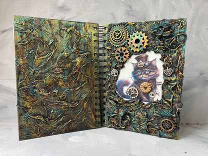 A5 journal: Steampunk Cat