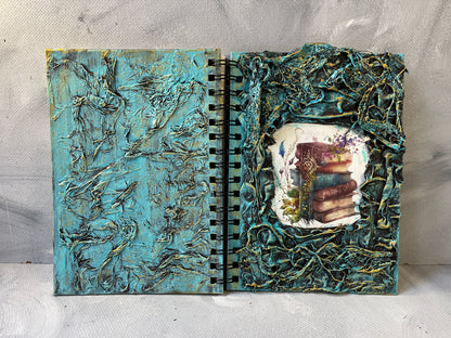 A5 journal: Fantasy stack of books