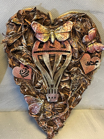 Heart shaped hanging plaque