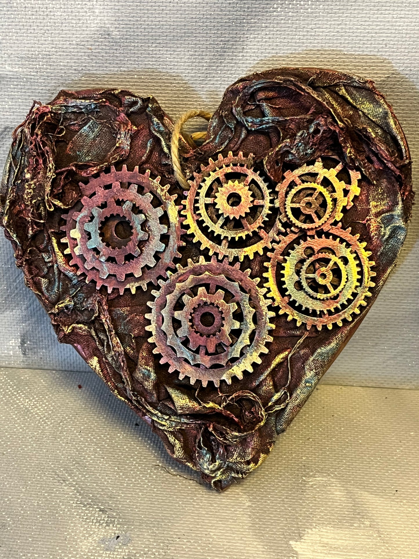 Heart shaped hanging plaque