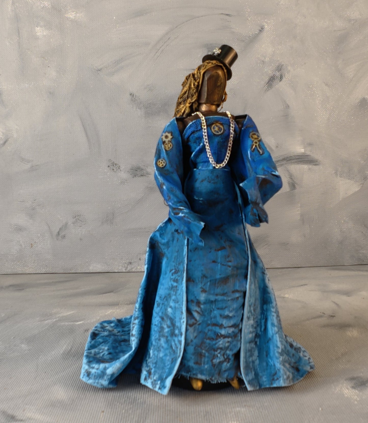 Steampunk Lady Blue Dress