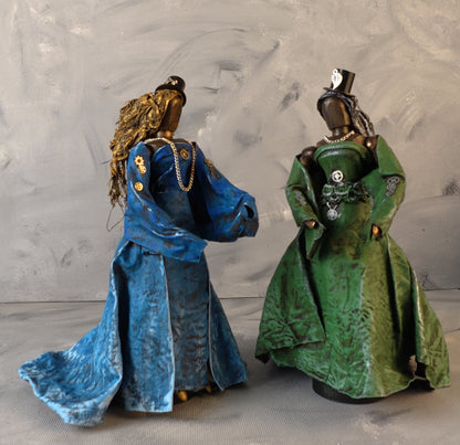 Steampunk Lady Green Dress