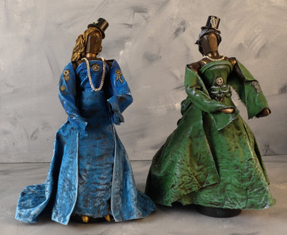 Steampunk Lady Blue Dress