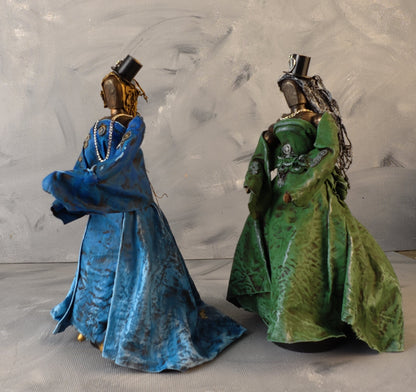 Steampunk Lady Blue Dress