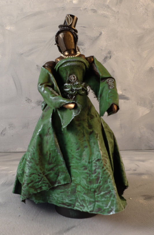 Steampunk Lady Green Dress