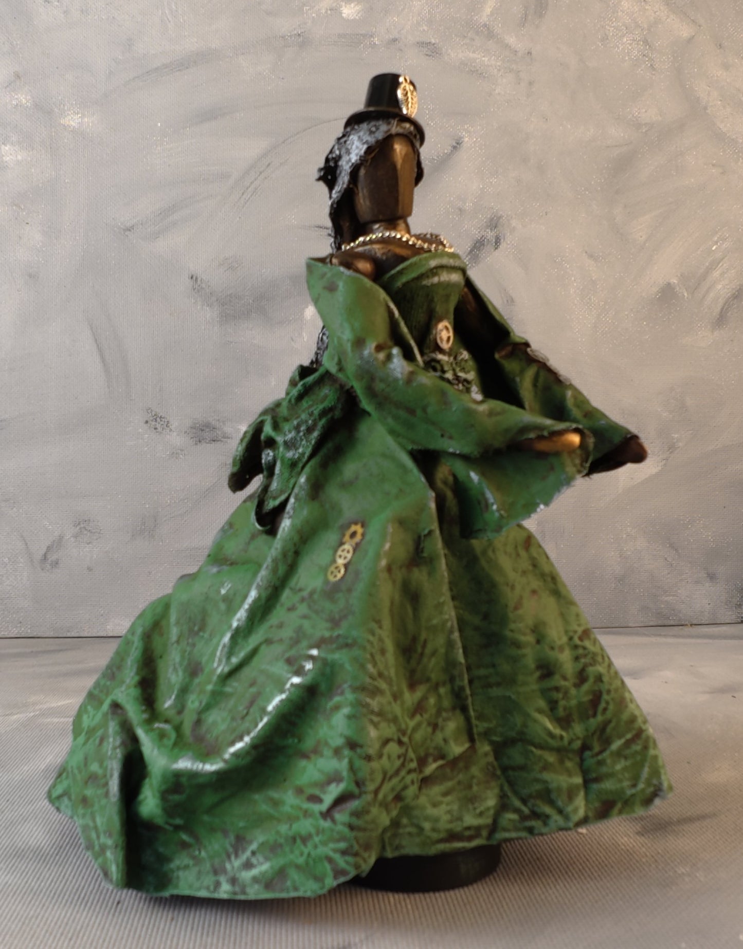Steampunk Lady Green Dress