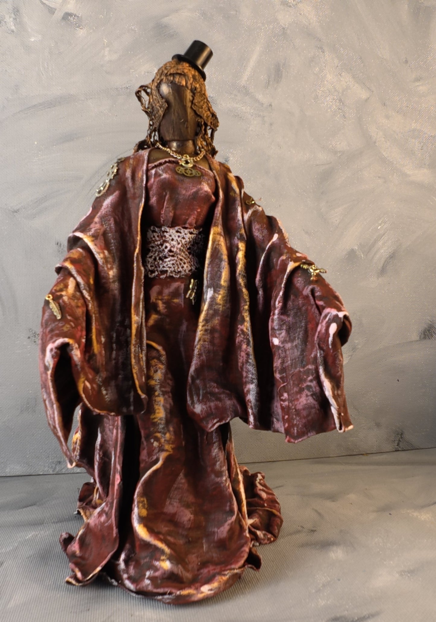 Steampunk Lady Red Dress