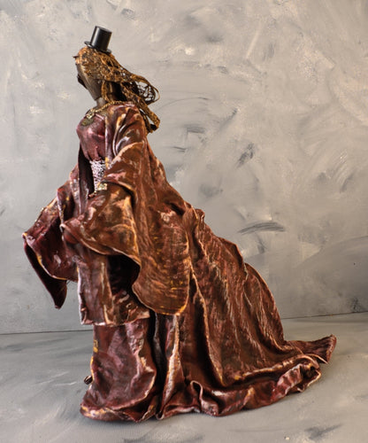 Steampunk Lady Red Dress