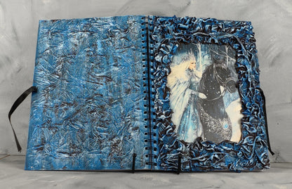 A4 journal: snow Queen on a black horse