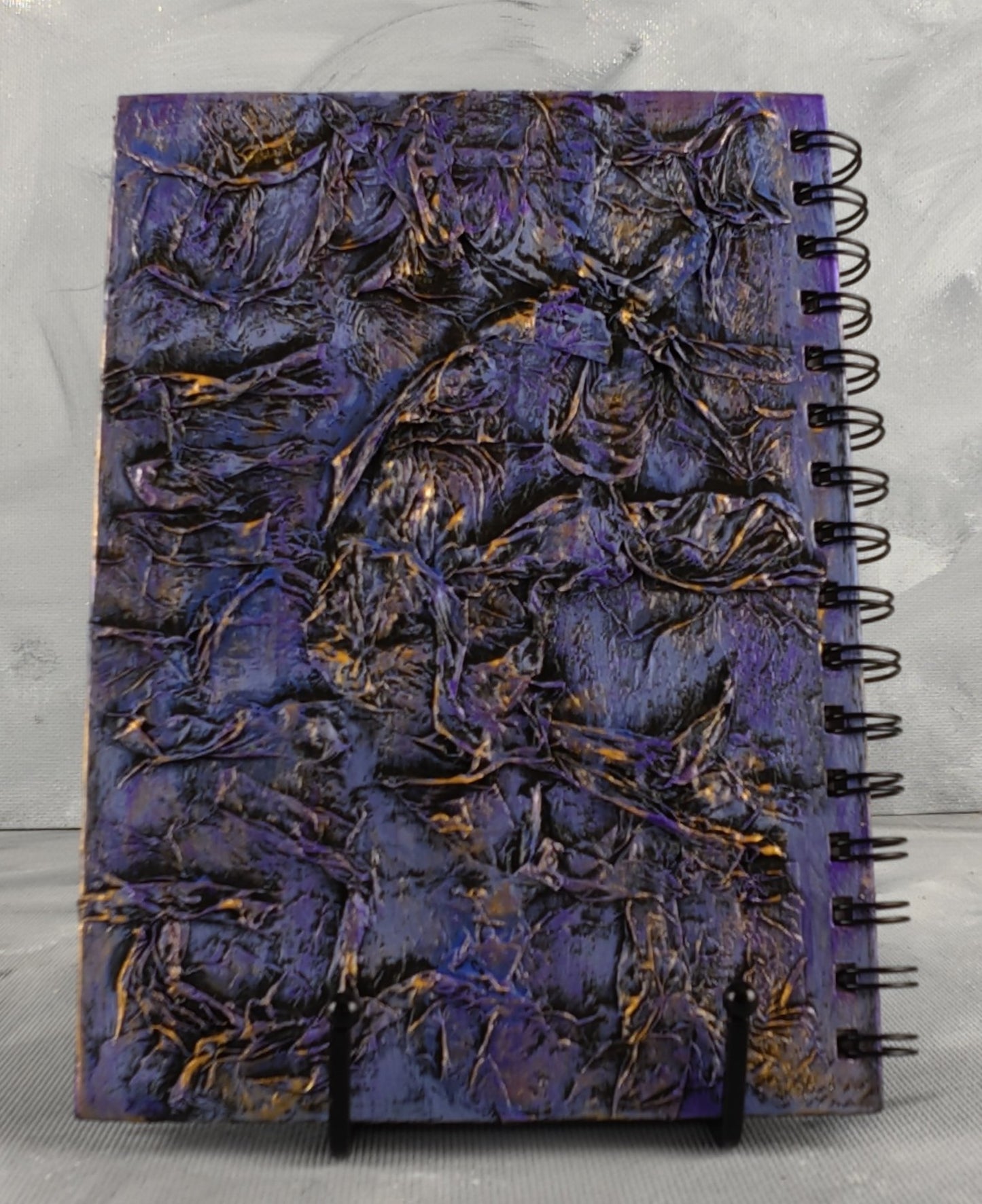 A5 journal:Steampunk cogs in purple