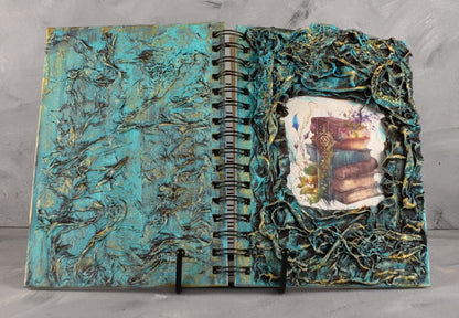 A5 journal: Fantasy stack of books