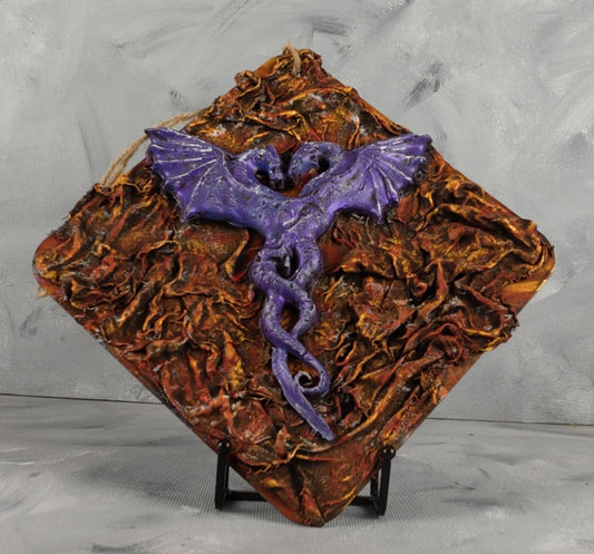 Wall Art: Dragons fighting in fire