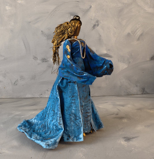 Steampunk Lady Blue Dress